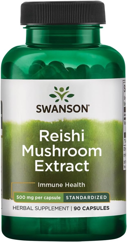 Swanson Reishi Mushroom Extract 500 Milligrams 90 Kapsule