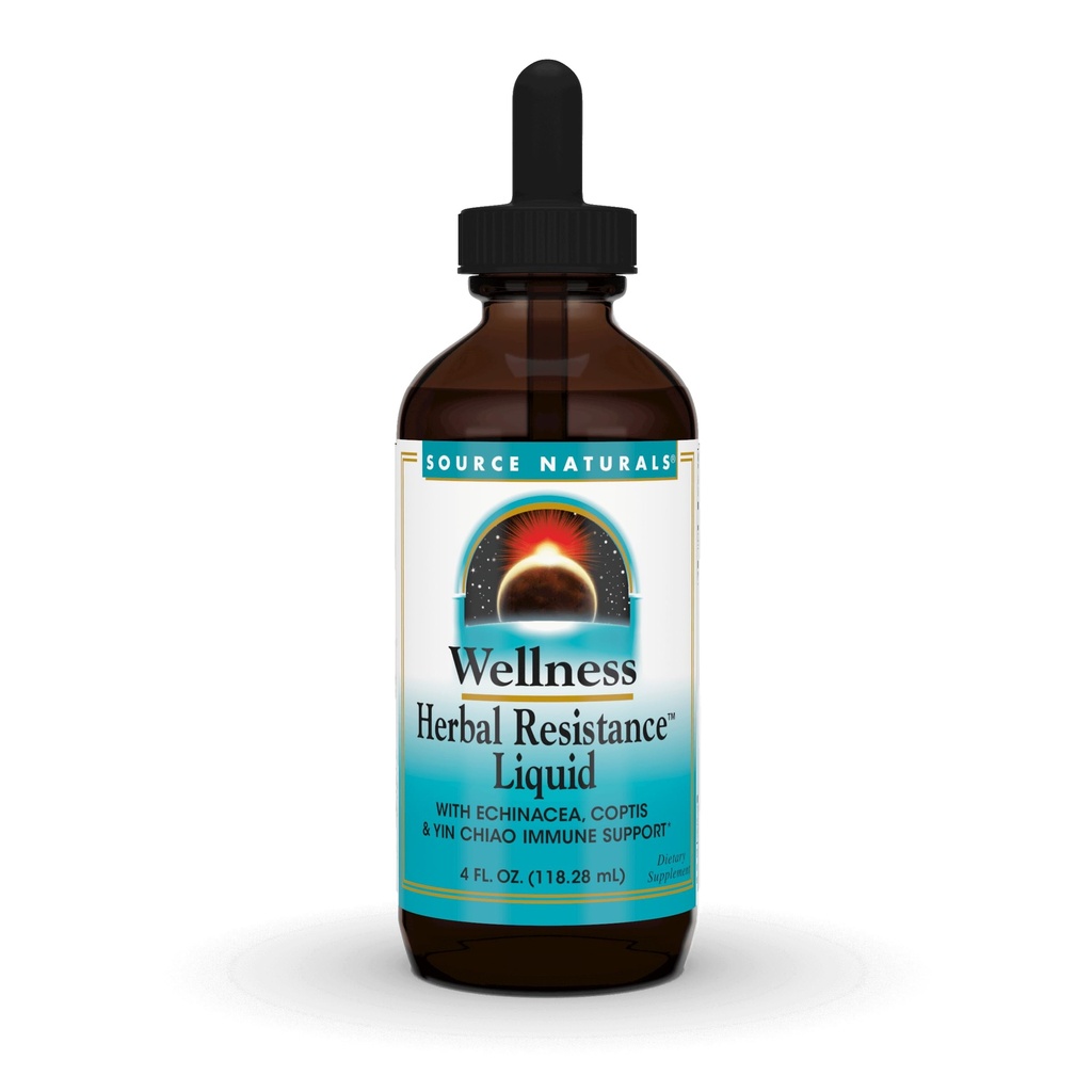 Zdroj Naturals Wellness Bylinná rezistencia Liquid Imunity Defense Supplement and Imunity Booster with Echinacea, Elderberry and Yin Chiao - 4 Fluid Oz