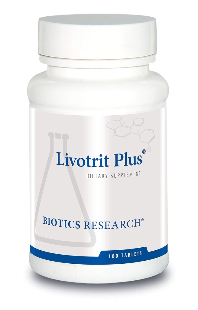 Biotics Research Livotrit Plus Pečeň Čistenie a Detox podpora doplnok Natural Non GMO bylinná zmes s mliekom bodliak 180 Tablety