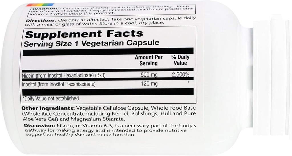Solaray - No Flush Niacin, 500 mg, 100 kapsúl