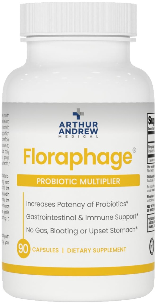 Arthur Andrew Medical, Florafage, Prebiotický vzorec a Probiotický násobiteľ, 90 kapsúl