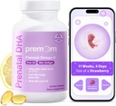 Premom Prenatálny rybí olej DHA: Triglycerid Omega 3 s 470mg DHA, 200mg EPA + 400 IU VIT D3 Supplement - Fertility Support for Women - Globally Sourced from Wild Caught Fish
