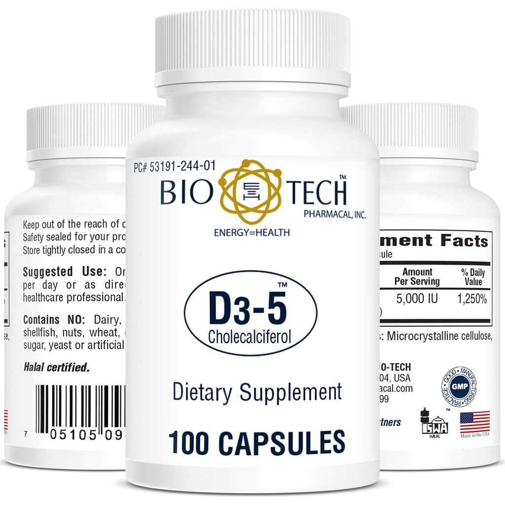 Bio Tech Vitamín D Kapsula 53191024401 1 fľaša, 100 na fľašu