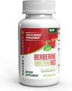 Veda o prírode Berberine HCL s Phytosome Green Tea for Weight Management, 100% Pure Clinical Grade Berberine HCL for Better Absorbtion - Pomáha metabolizmus, udržuje plnú pre dlhšie - 60 Caps