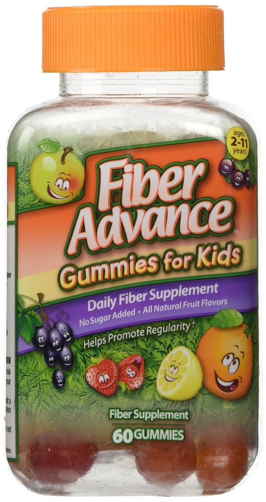 Fiber Advance Gummy pre deti Daily Fiber Supplement, 60 počet