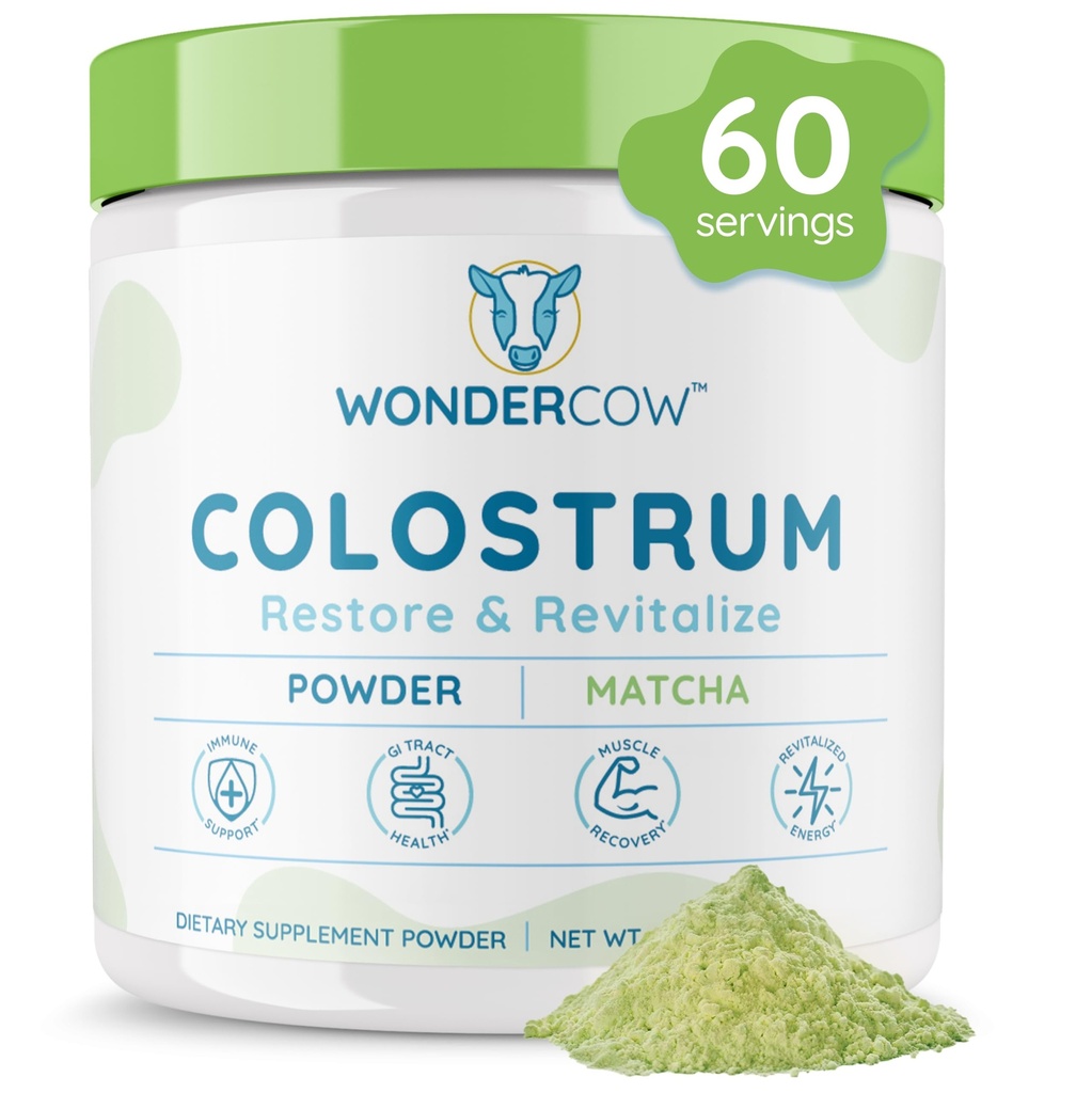 WONDERCOW Colostrum Supplement Powder for Gut Health, Immune Support, Muscle Recovery & Wellness