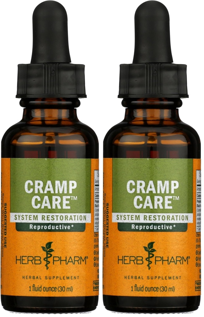 Herb Pharm Cramp Care Tekutý bylinný extrakt na podporu zdravého menštruačného cyklu - 1 Ounce (Pack of 2)