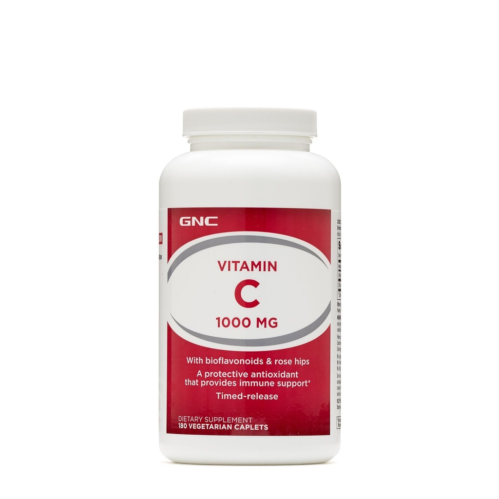GNC Vitamín C 1000 s bioflavonoidmi a ružovými bokami s časovým uvoľňovaním 180 tabliet