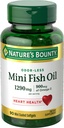 Nature's Bounty Mini Fish Oil Softgels, Burpless Fish Oil Omega 3 Doplnky, podporuje zdravie srdca, 90 Softgels (Pack of 1)
