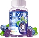 Glukozamín Chondroitín Gummies s extra silou MSM a bazy - Spoločná podpora, Antioxidant Immune Suplement pre dospelých, mužov a ženy.60 Čučoriedkové Gummy