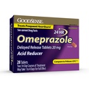 GoodSense Omeprazol Tablety s oneskoreným uvoľňovaním 20 mg, Redukcia kyseliny, liečba časté pálenie záhy, 28 počet