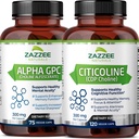 Zazzee Citicoline CDP Choline kapsuly a Alpha GPC Choline kapsuly