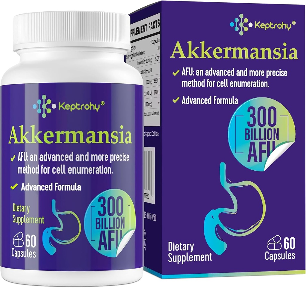 300 miliárd ABU Akkermansia Probiotikum pre ženy a mužov, Akkermansia Muciniphila pre viac produkcie GLP-1, trávenie, Gut & Immune, Gut Digestive Lining Function, 60 gróf
