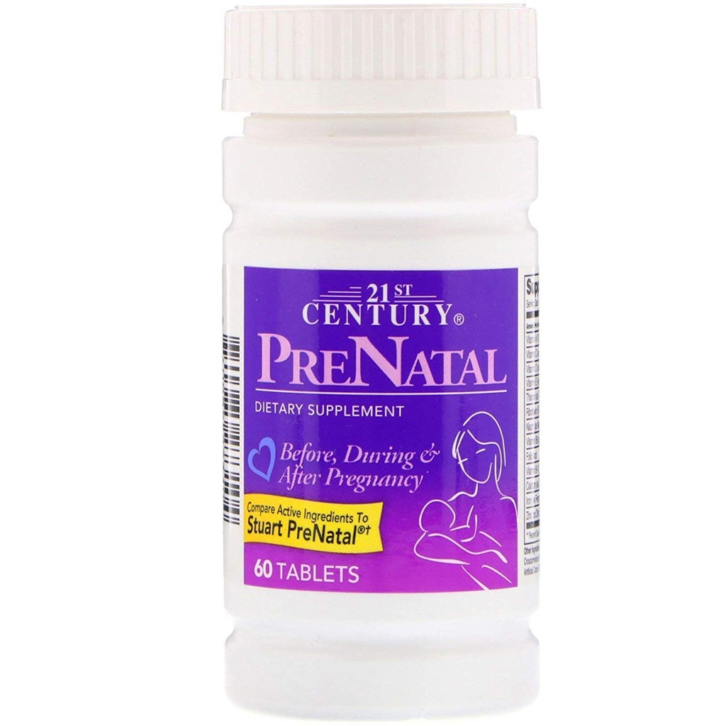 Prenatálne multivitamínové tablety s obsahom vitamínov 21. storočia, 60 ct