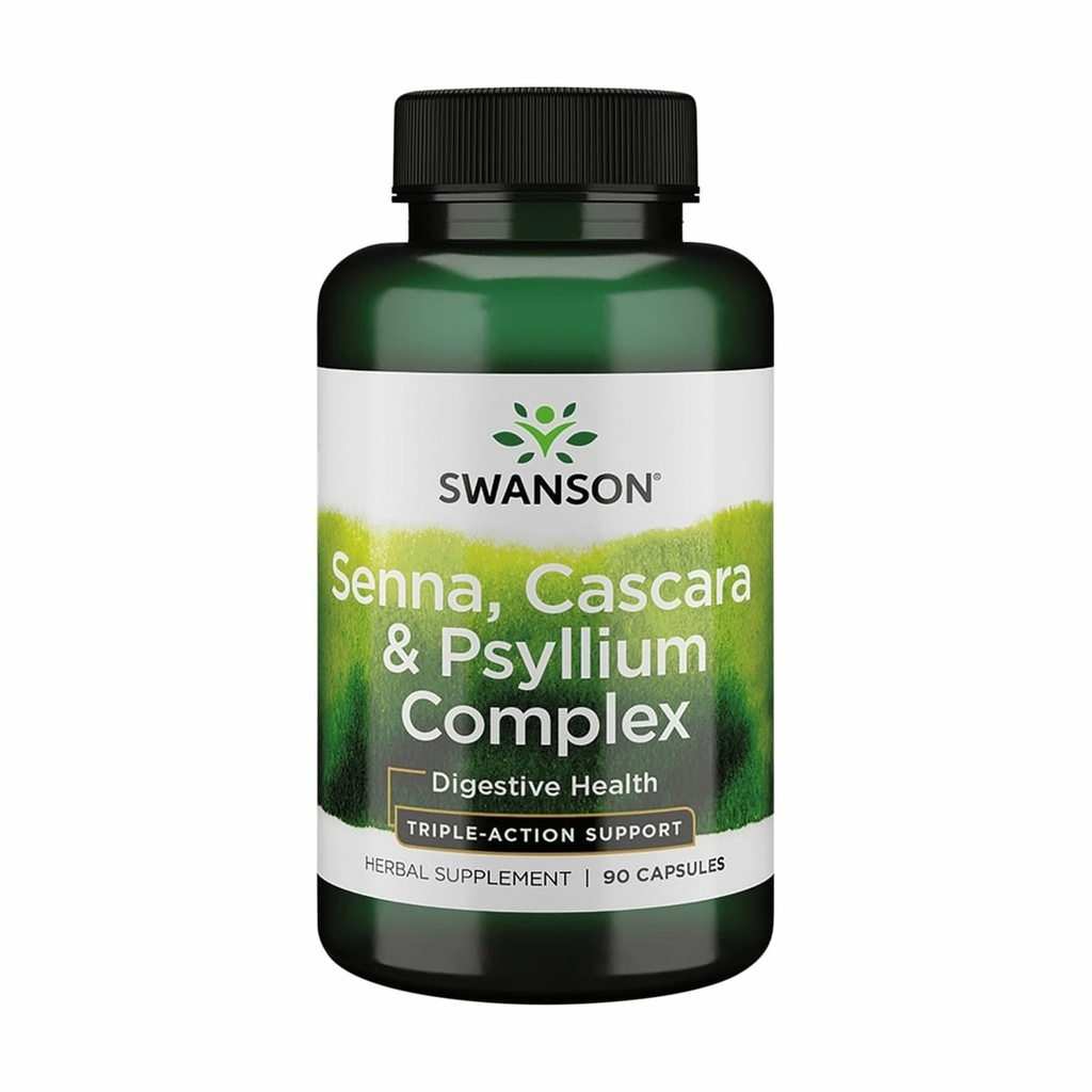 Swanson Senna Psyllium Cascara Complex GI Tract Regularity Support 90 Kapsule