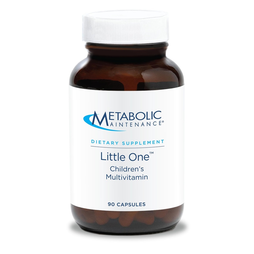 Metabolické udržanie Malý One - Detský Multivitamín so železom, Deti 6-12 rokov - Active B Vitamíny, Minerály + Vitamín D pre Immune + Kosť Zdravie (90 Malé Size Kapsule)