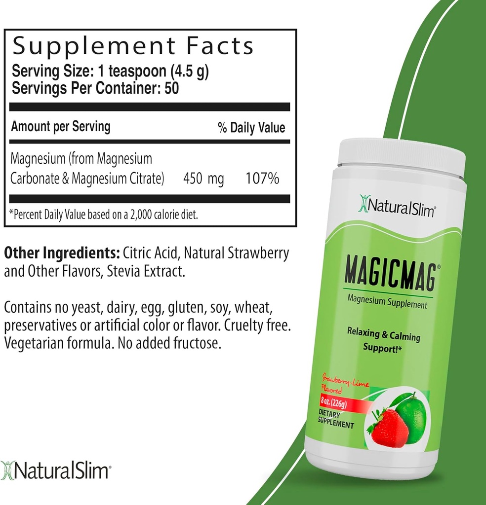 NaturalSlim Magicmag Čistý horčík Dusičnan prášok 