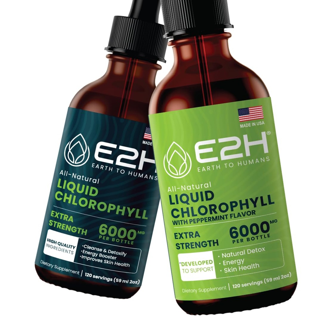 E2H: Tekutý chlorofyl Prírodný príchuť a mäta pieporná (chuť)