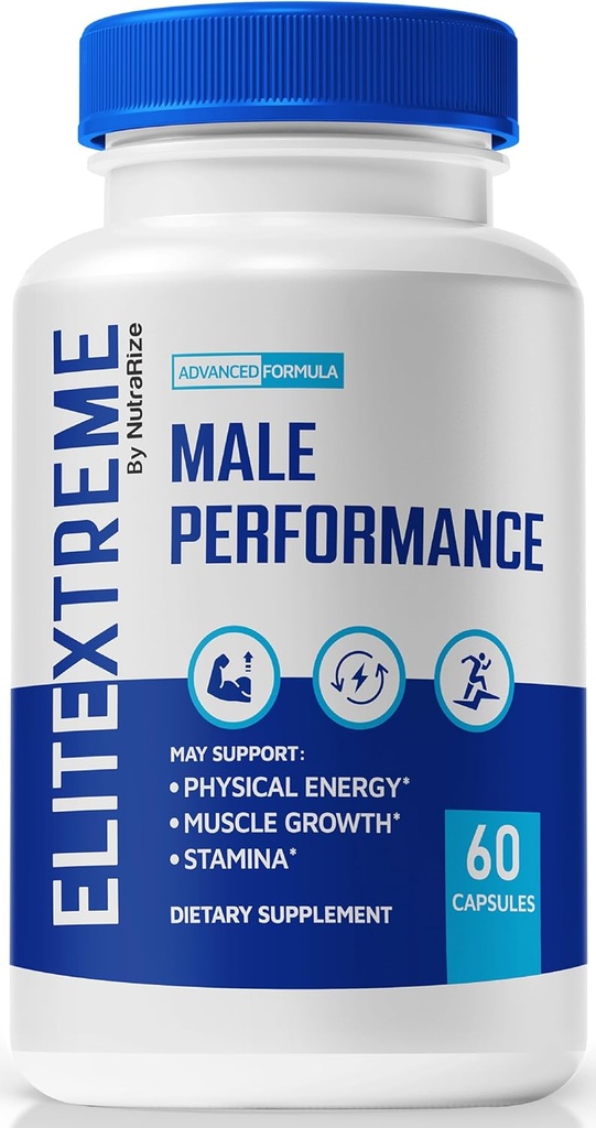 EliteXtreme Male Supplement, EliteXtreme Man Pills, All Natural Dietary Kapsule od Muži, 1200 MG Multivitamíny pre celkové zdravie, Elite Xtreme Recenzia (60 Kapsule)