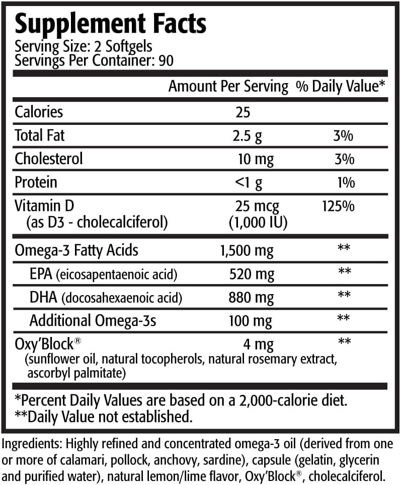 Res-Q 1250+ Omega-3 a vitamín D3 kapsuly rybieho oleja