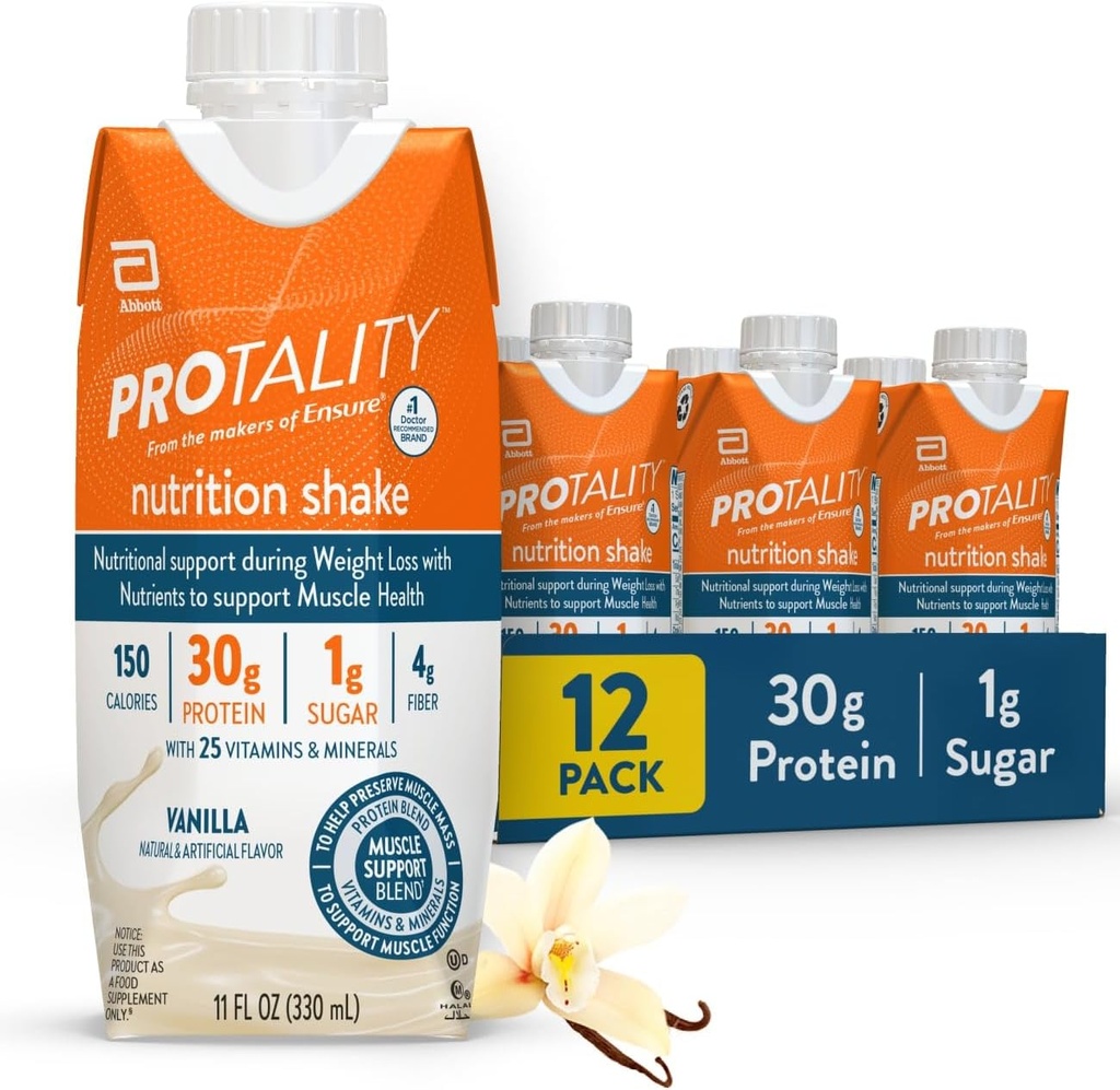 Vanilla Nutrition Shake 30g Protein, 1g Cukor