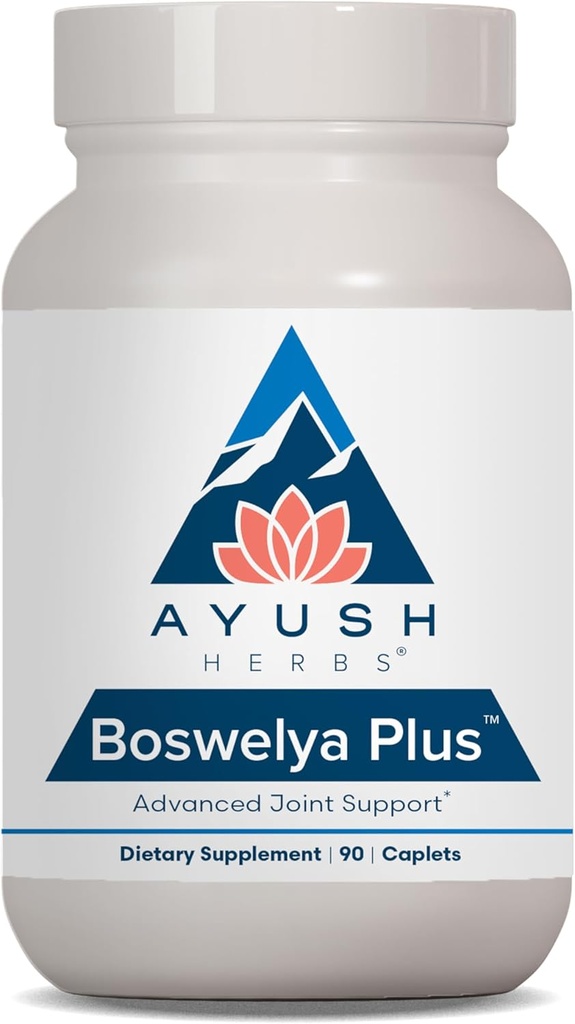 Ayush Herbs Boswelya Plus - Glukozamín Chondroitín Spoločná podpora doplnok, Turmerica svalová podpora pre mužov a ženy, Spoločná starostlivosť s Curcumin - 90 Vegetariánske kapsule (1 Počet)