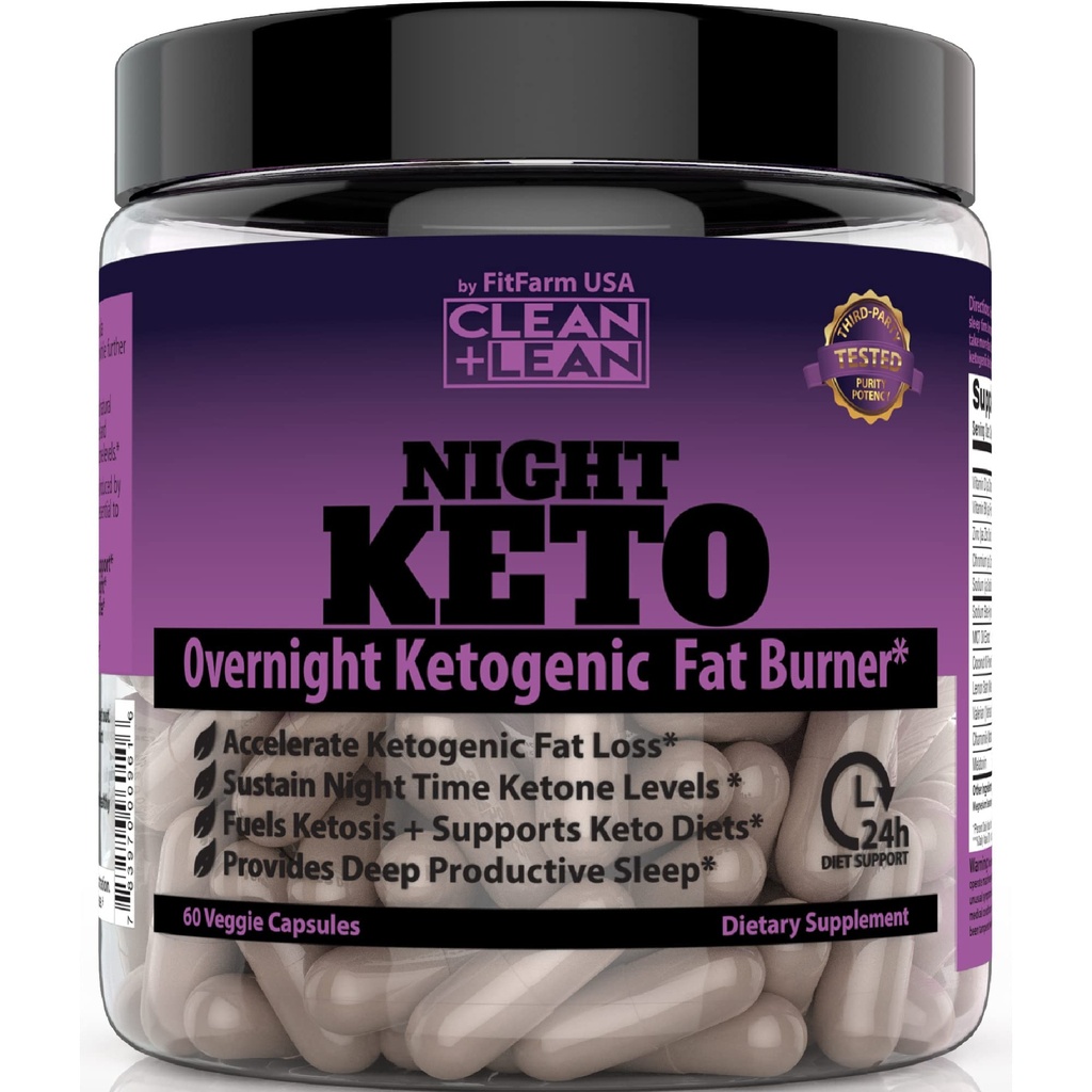 Clean+Lean Night Keto: Prvýkrát za noc Ketogénny spaľovač tukov a pomoc pri spánku 