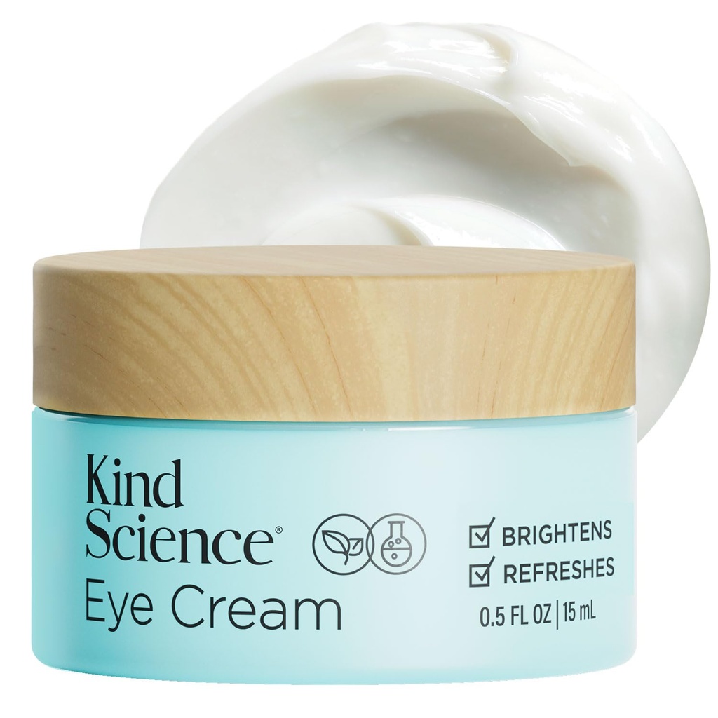 Kind Science by Ellen DeGeneres očný krém - pod očným krémom pre vrásky Noticky hladká a hydratuje - Anti Aging with Hyaluronuic Acid, Vitamín C - Fragrance Free, Paraben Free, 0.5 fl oz