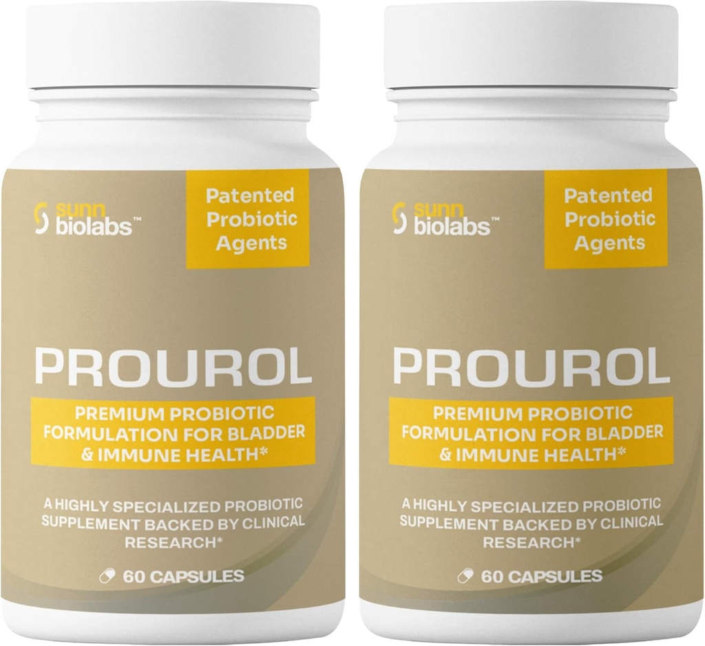 Prourol Patentovaný PROBIOTIC doplnok pre zdravie močových ciest, Podpora močového mechúra, Immune Boost, Častá úľava od močenia, UTI zdravie, prírodné zložky, denne celková podpora zdravia-2 fľaše - 120 Počet