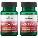 Swanson Nattokináza 2000 Fibrinolytické jednotky 100 miligramov 30 kapsúl Enzyme (2 balenia)