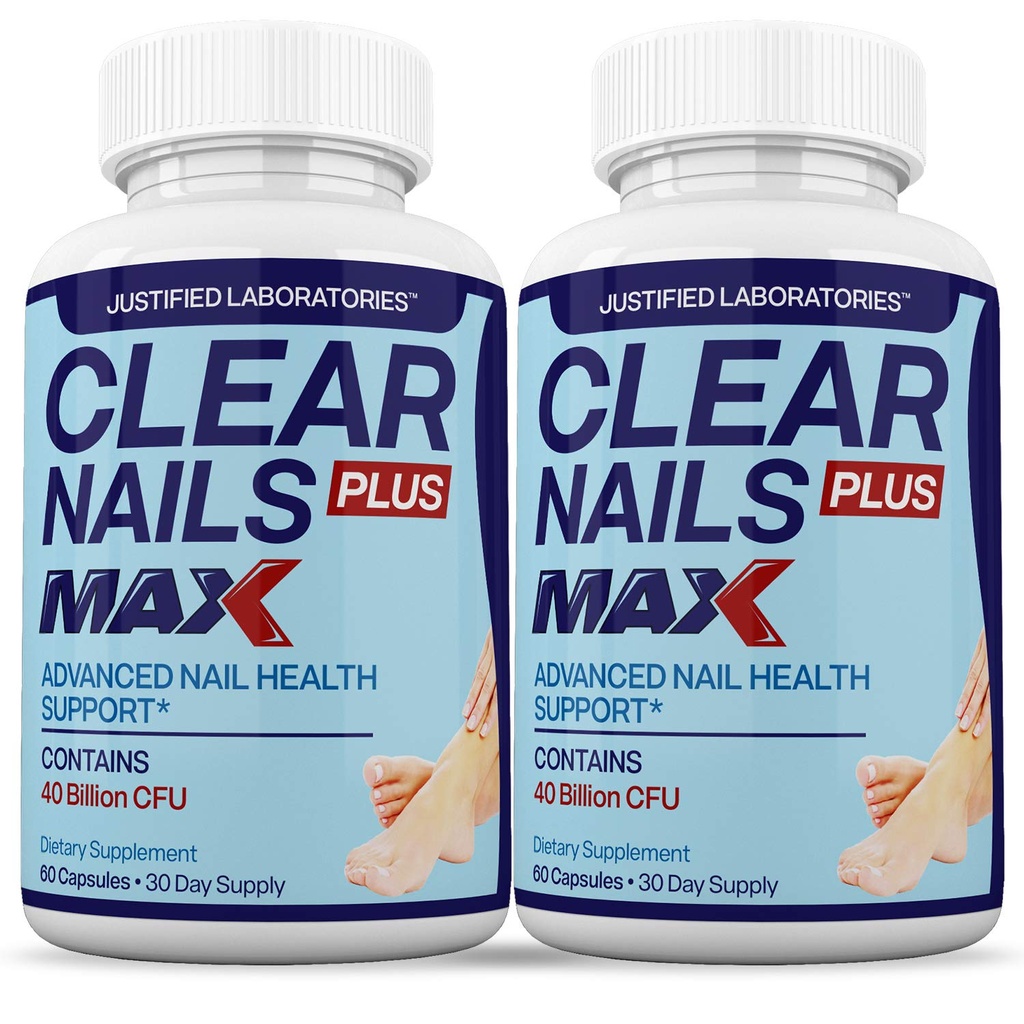 Justified Laboratories (2 balenia) Clear Nails Plus Max Pills 40 Million CFU Probiotic 60 Kapsule