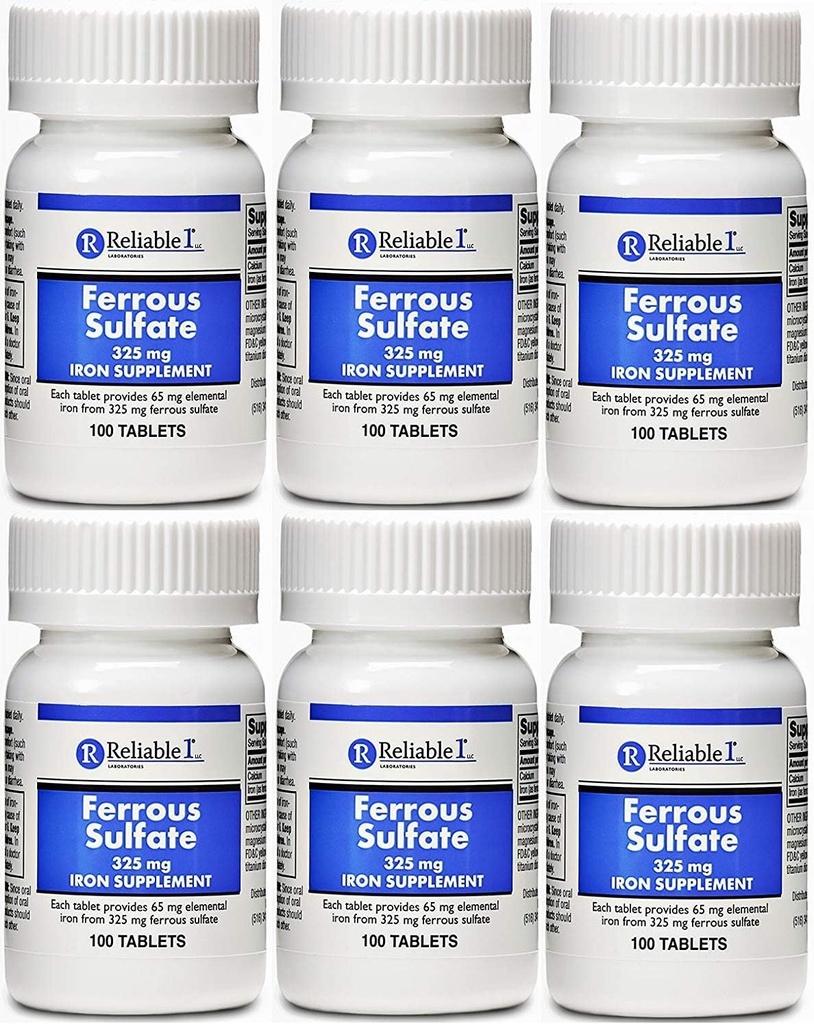 Železo 325 mg Generic pre Feosol 100 tabliet BALENIE 6 tabliet