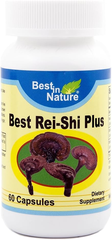 Najlepšie Rei-Shi Plus - lepšie spánok, zlepšenie imunitnej funkcie a funkcie pečene - Premium Organic Rei-Shi Mushroom extrakt