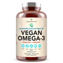 AMANDEAN Vegan Omega 3 doplnok. Premium Fish Oil Alternative. Riasy DHA a EPA. Carragenan Free Softgels. Algal Essential Mastné kyseliny. Srdce založené na rastlinách, mozog, oko, koža, imúnna podpora.