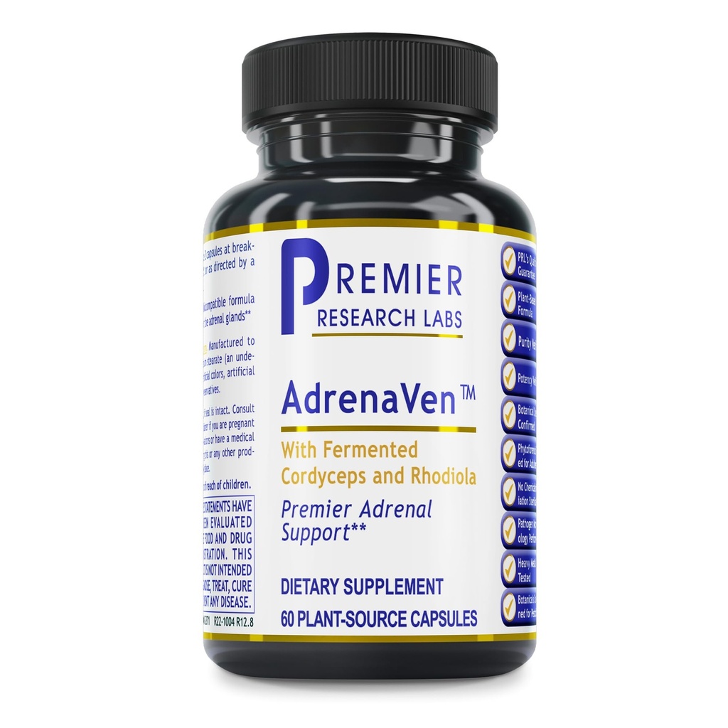 Premier Research Labs 30 Servings-AdrenaVen - Adrenal Health Supplement, podporuje adrenal Gland zdravie a stres reakcie - Organické nadobličiek zdravie - 60 Plant-Zdroj kapsuly