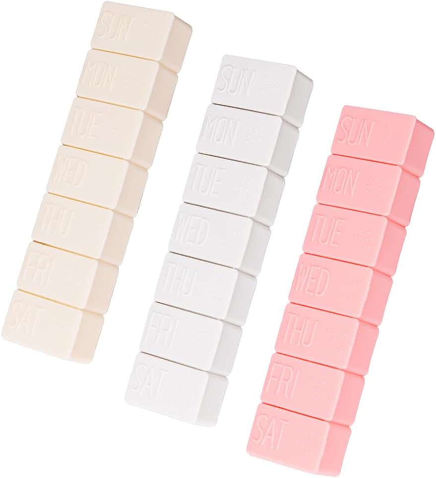3Pack týždenné pilulky Organizátor, extra veľké 7 dní pilulky Prípady cestovať denne pilulky Box pre rybí olej, kalcium tablety doplnky a iné vitamín pilulky
