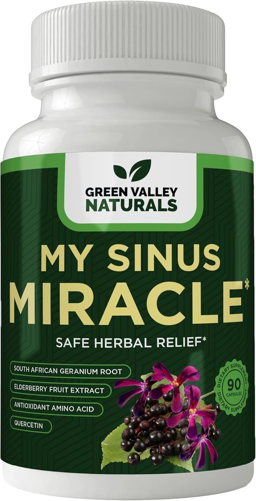 GREEN VALLEY NATURALS My Sinus Miracle Bylinné doplnky, 90 Kapsule (1)