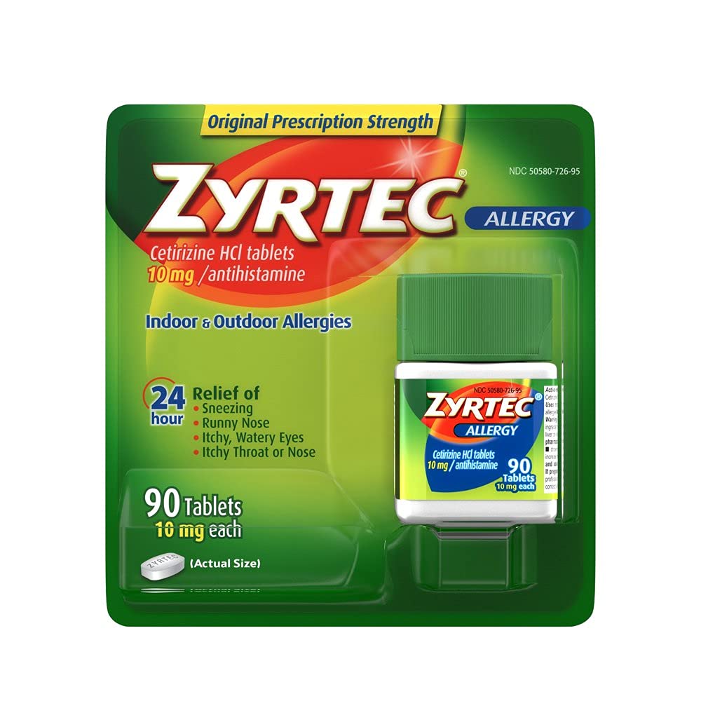 Zyrtec Úľava od alergie (10 mg), 90 tabliet