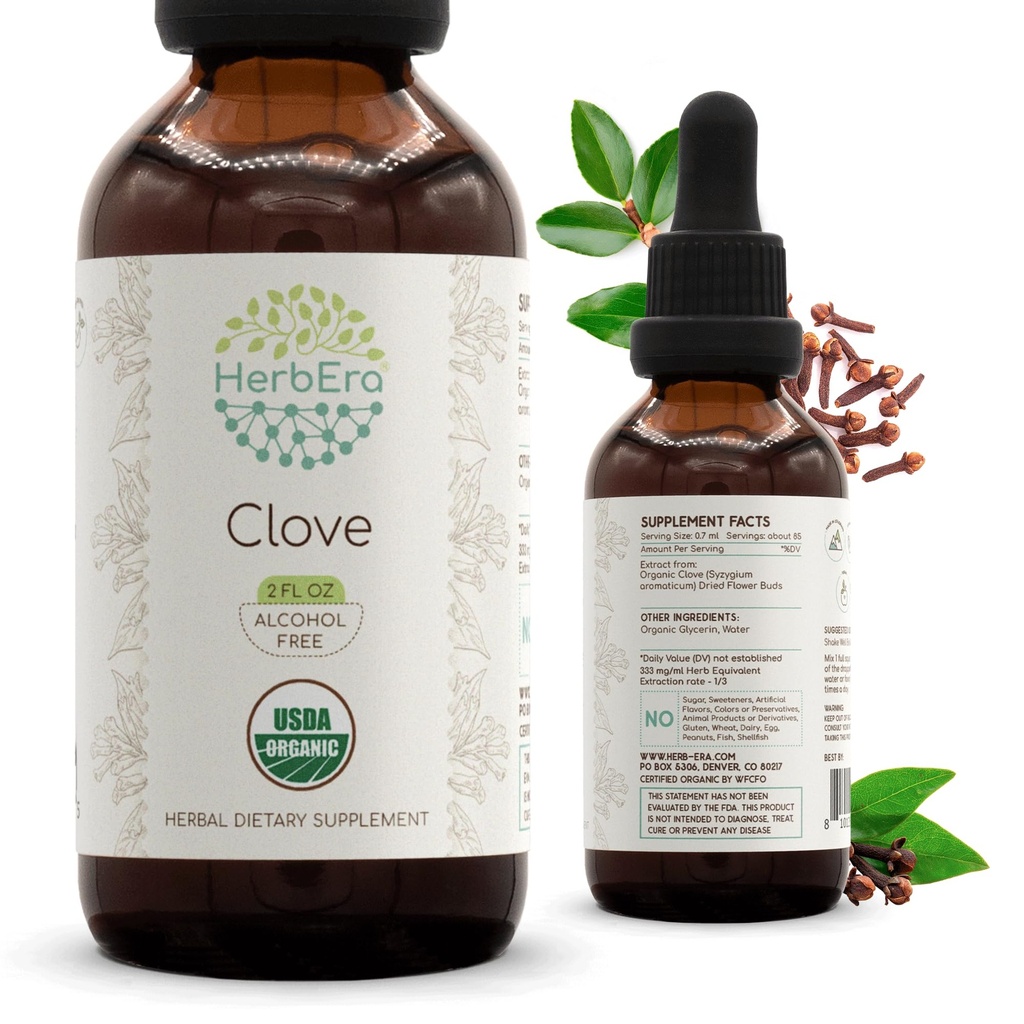 HerbEra Clove B60 USDA Organic Tinture 