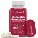 LongLifeNutri Quercetin 1000 mg s hypromelínom 200 mg - 120 Vegetariánov Kapsule, Organický Dihydrát komplex pre spoločnú mobilitu a rovnováhu dýchania, 2-Month Supply, GMP Certified, Made in USA