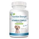 Vitamín K pre psy - K1 & K2 (MK4 + MK7) + vitamín D3 pre zdravie kostí, podporu srdca a absorpciu vápnika - pokročilá formula pre silné kĺby, svalovú a imunitnú podporu - 120 tabliet