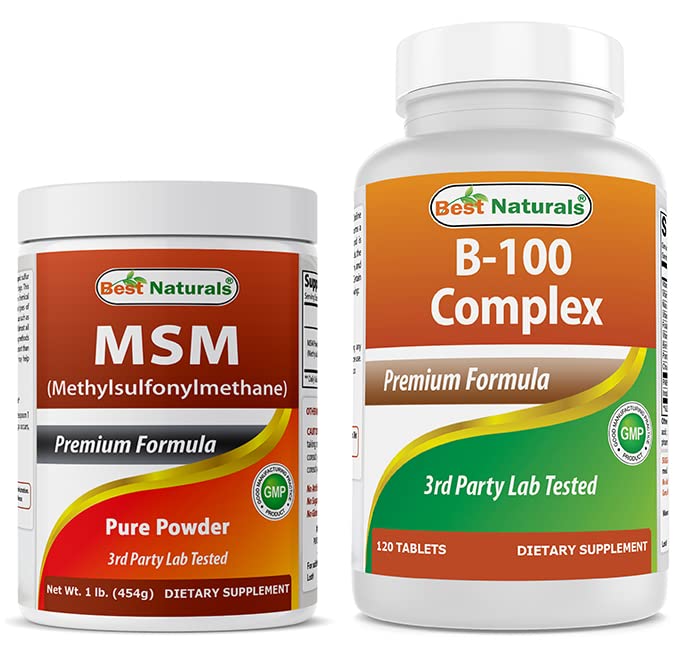Najlepšie prírodné MSM Powder & B-100 Complex