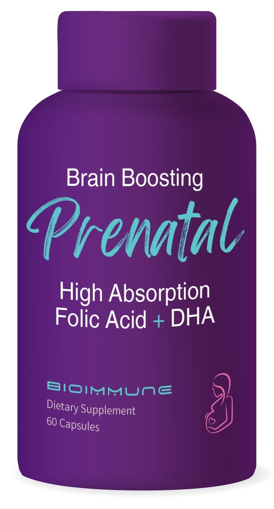 Ultra sila Bio-Dostupné prenatálne vitamíny pre ženy, prirodzene dochádza Metylované folátovej kyseliny, DHA Omega 3. Podporuje rozvoj mozgu, zdravý vývoj plodu