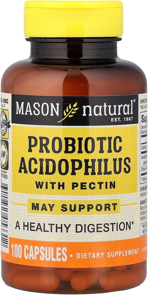 MASON Natural Probiotic Acidophilus s pektínom, 100 kapsúl