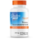 Doktor's Best Trans- Resveratrol 600, 98% Pure Trans- Resveratro, Non-GMO, Gluten Free, Soy Free, Vegan 60 Veggie Caps