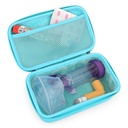 CASEMATIX Astma Inhaler Case For Travel Fits Athma Inhaler Spacer With Mask Attached, Inhaler Holder a ďalšie príslušenstvo používané s Spacer For Inhaler, Obsahuje len tyrkysovej astmy