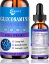Glukozamín Chondroitín Tekuté kvapky 2000 mg, Lipozomálne Glukozamín Chondroitín MSM, Chondroitín & Glukozamín Výživové doplnky w/Turmerický extrakt, kyselina hyalurónová, Quercetin a hypromelóza