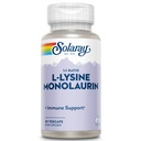 SOLARAY L-lyzín Monolaurin Immune Suplement, 1:1 Ratio for Immune System Function, 500 mg Each, 60-dňová záruka vrátenia peňazí, 30 Servings, 60 VegCaps