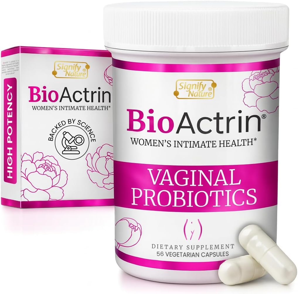 Bioactrin Vaginálne probiotiká pre ženy - Formulovaná bakteriálna vaginóza Liečba, kvasinková infekcia a Vaginitída Relief - BV Liečba pre ženy Probiotiká- pH Ženská vaginitída Podpora - 56 Pills