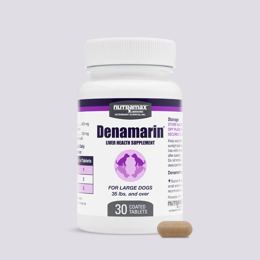 Nutramax Laboratories Denamarin Liver Health Supplement for Large Psy - With S-Adenozylmetionín (SAMe) and Silybin, 30 Tablets (Pack of 1)